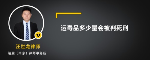 运毒品多少量会被判死刑