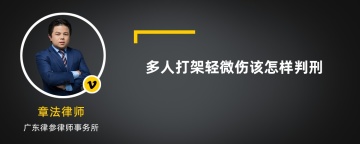 多人打架轻微伤该怎样判刑