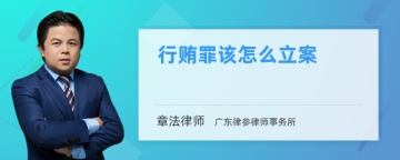 行贿罪该怎么立案