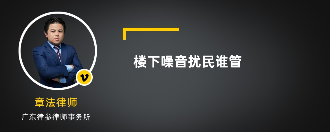 楼下噪音扰民谁管