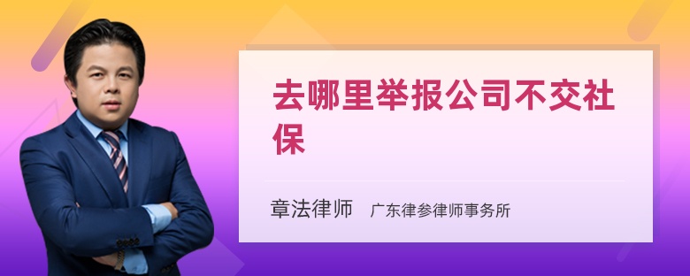 去哪里举报公司不交社保