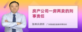 房产公司一房两卖的刑事责任