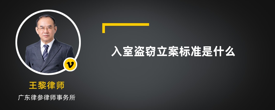 入室盗窃立案标准是什么