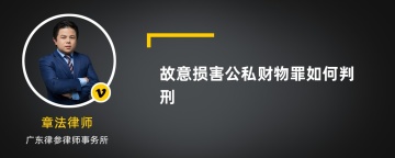 故意损害公私财物罪如何判刑