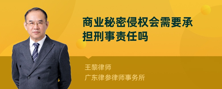 商业秘密侵权会需要承担刑事责任吗