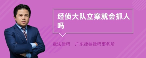 经侦大队立案就会抓人吗