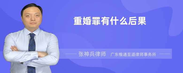 重婚罪有什么后果