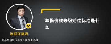 车祸伤残等级赔偿标准是什么