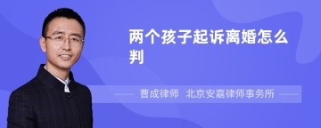 两个孩子起诉离婚怎么判