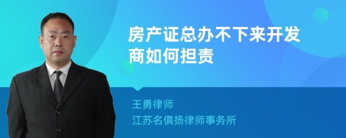 房产证总办不下来开发商如何担责