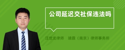 公司延迟交社保违法吗