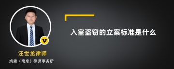 入室盗窃的立案标准是什么