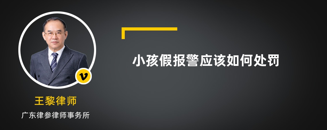 小孩假报警应该如何处罚