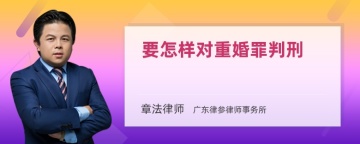 要怎样对重婚罪判刑