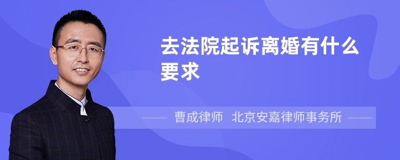 去法院起诉离婚有什么要求