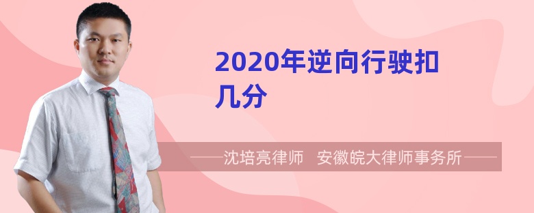 2020年逆向行驶扣几分