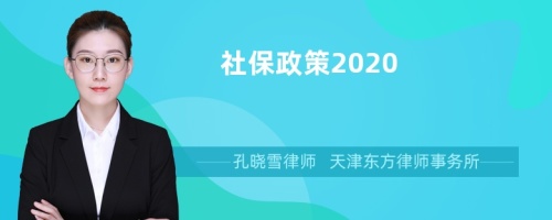 社保政策2020