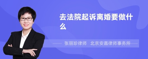 去法院起诉离婚要做什么