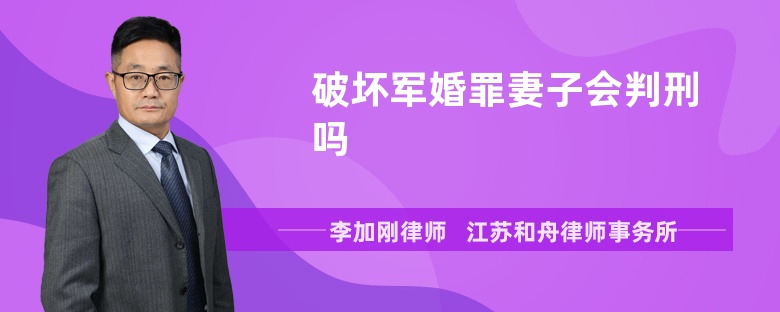 破坏军婚罪妻子会判刑吗