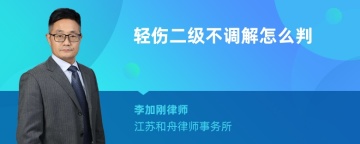 轻伤二级不调解怎么判