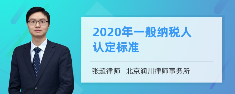 2020年一般纳税人认定标准