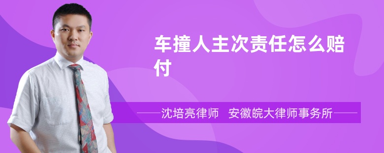 车撞人主次责任怎么赔付