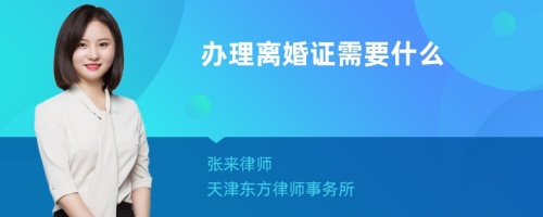 办理离婚证需要什么