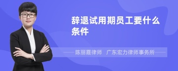 辞退试用期员工要什么条件