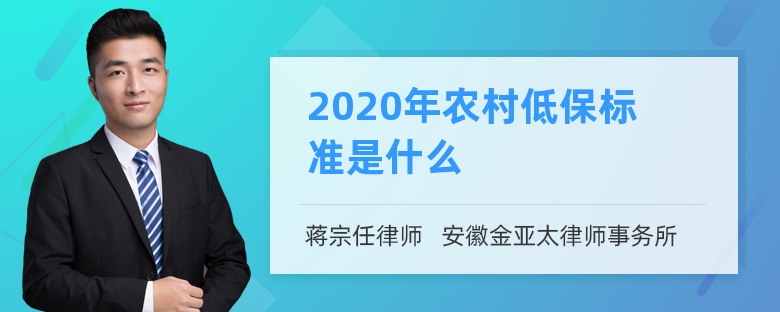 2020年农村低保标准是什么