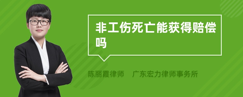 非工伤死亡能获得赔偿吗