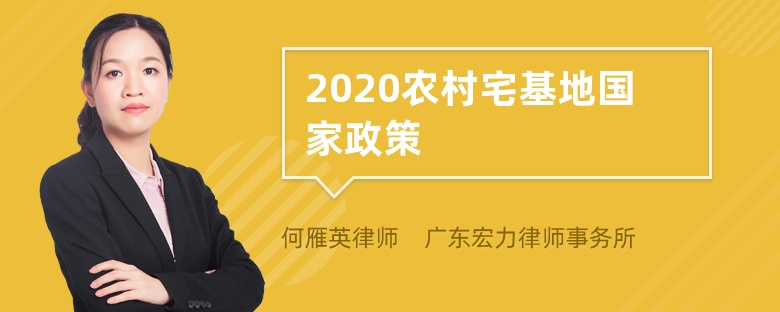 2020农村宅基地国家政策