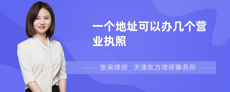 一个地址可以办几个营业执照