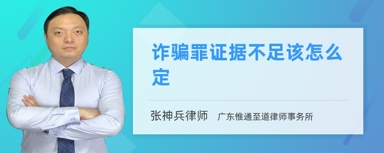 诈骗罪证据不足该怎么定