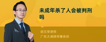 未成年杀了人会被判刑吗