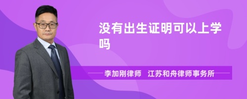 没有出生证明可以上学吗