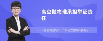 高空抛物谁承担举证责任