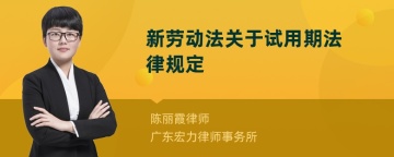 新劳动法关于试用期法律规定