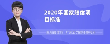 2020年国家赔偿项目标准