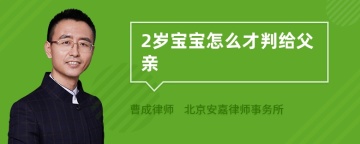 2岁宝宝怎么才判给父亲