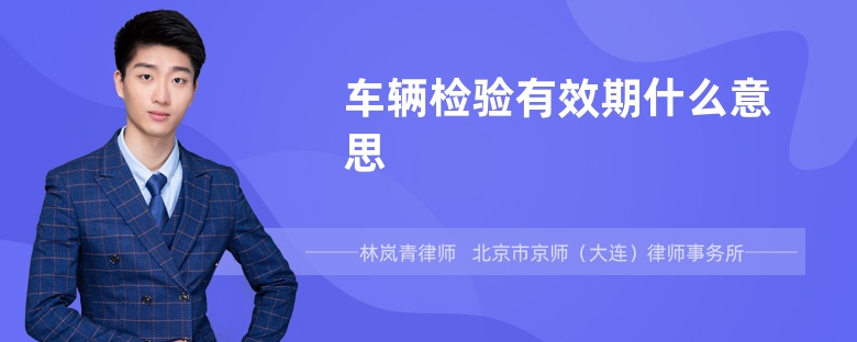 车辆检验有效期什么意思