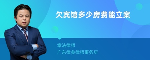 欠宾馆多少房费能立案