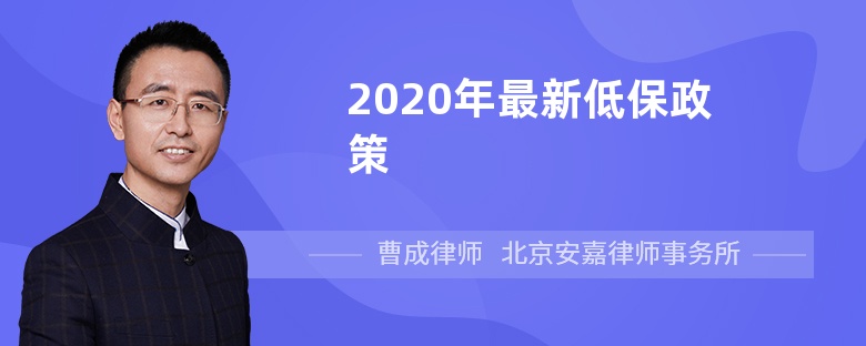 2020年最新低保政策