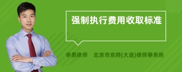 强制执行费用收取标准