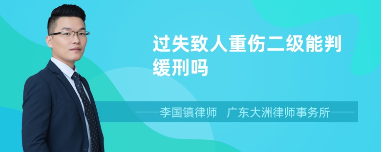 过失致人重伤二级能判缓刑吗