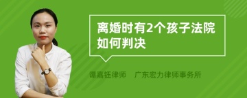 离婚时有2个孩子法院如何判决