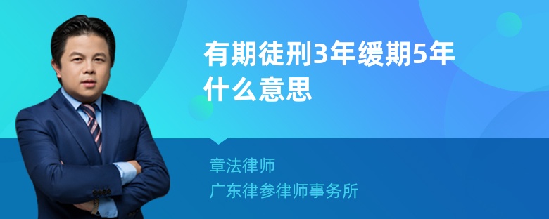 有期徒刑3年缓期5年什么意思