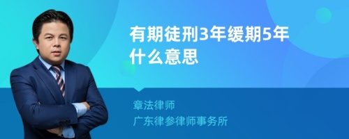 有期徒刑3年缓期5年什么意思