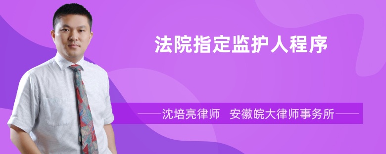 法院指定监护人程序