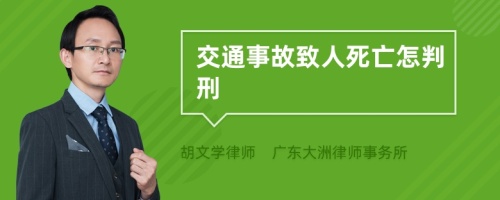 交通事故致人死亡怎判刑