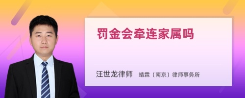 罚金会牵连家属吗